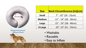 Protective Inflatable Dog Collar for Stopping Bite-Offs.